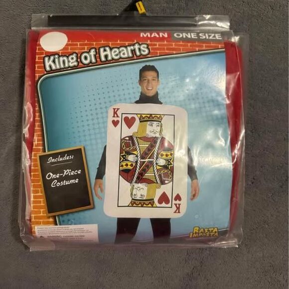 NEW King of Hearts Card Halloween Costume for Adults - Picture 1 of 3